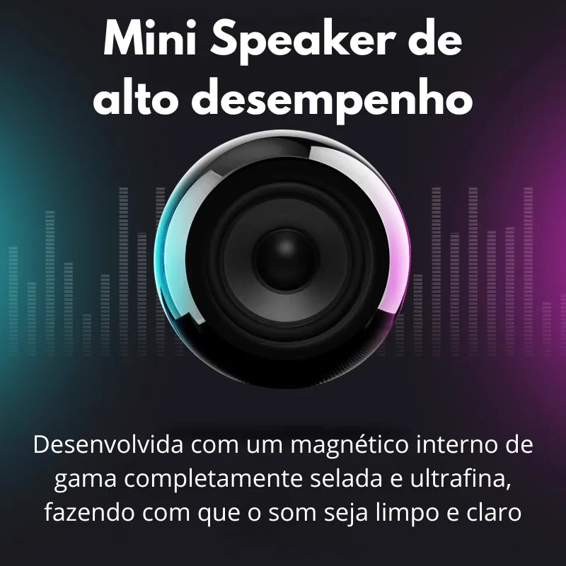 Mini Caixinha de Som Palma da Mão Portátil Bluetooth Som de Alto Desempenho Mini Speaker - Cores Sortidas Promoção