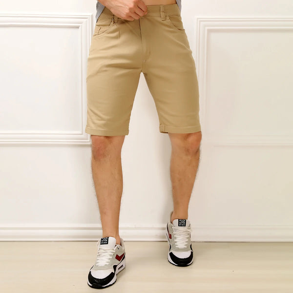 Bermuda Sarja BEGE Masculino C/Laycra Slim Qualidade Bom - Vendas Diretas Da Fábrica