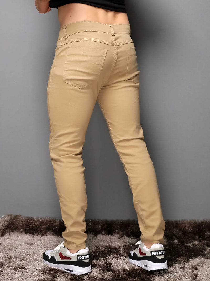 Calça Masculino Sarja skinny Com Elastano Casual