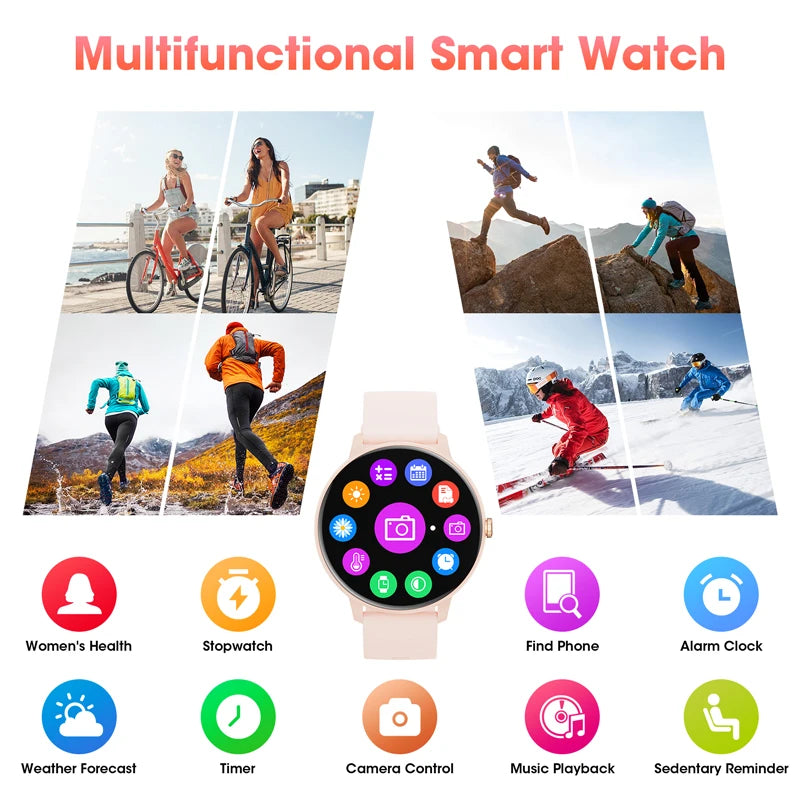 Smartwatch para Unisex , chamada Bluetooth, 1.39 tela sensível ao toque, monitoramento de saúde, IP67Waterproof, Fitness, 2024