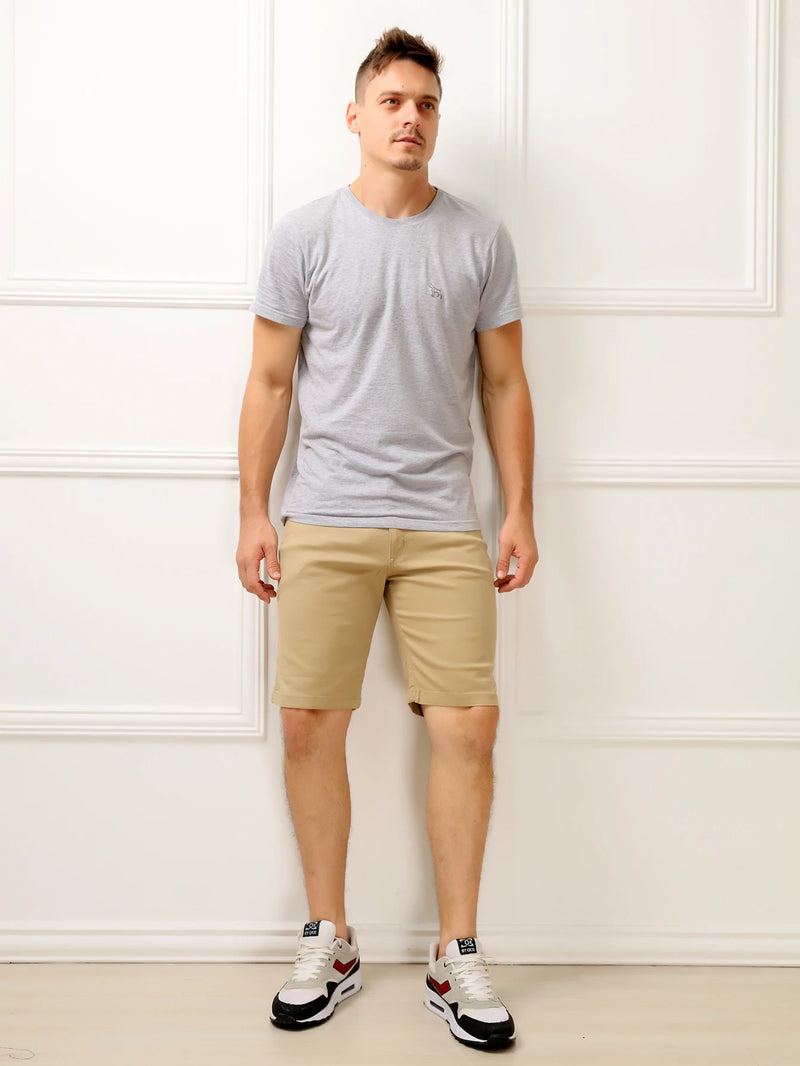 Bermuda Sarja BEGE Masculino C/Laycra Slim Qualidade Bom - Vendas Diretas Da Fábrica