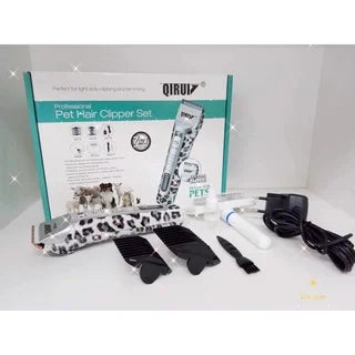 Maquininha Tosa Pet Hair Set Clipper Qirui Profissional 7in1