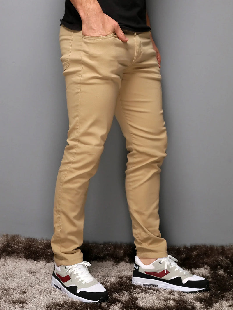 Calça Masculino Sarja skinny Com Elastano Casual