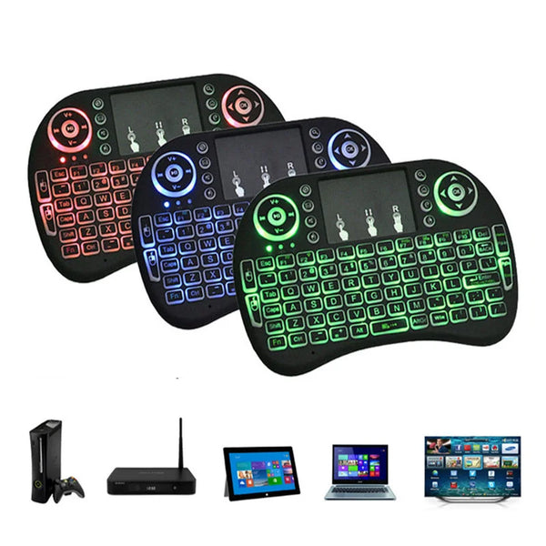 Mini Teclado Controle Usb Touchpad Smart Tv Box Pc Ps3 Iluminado