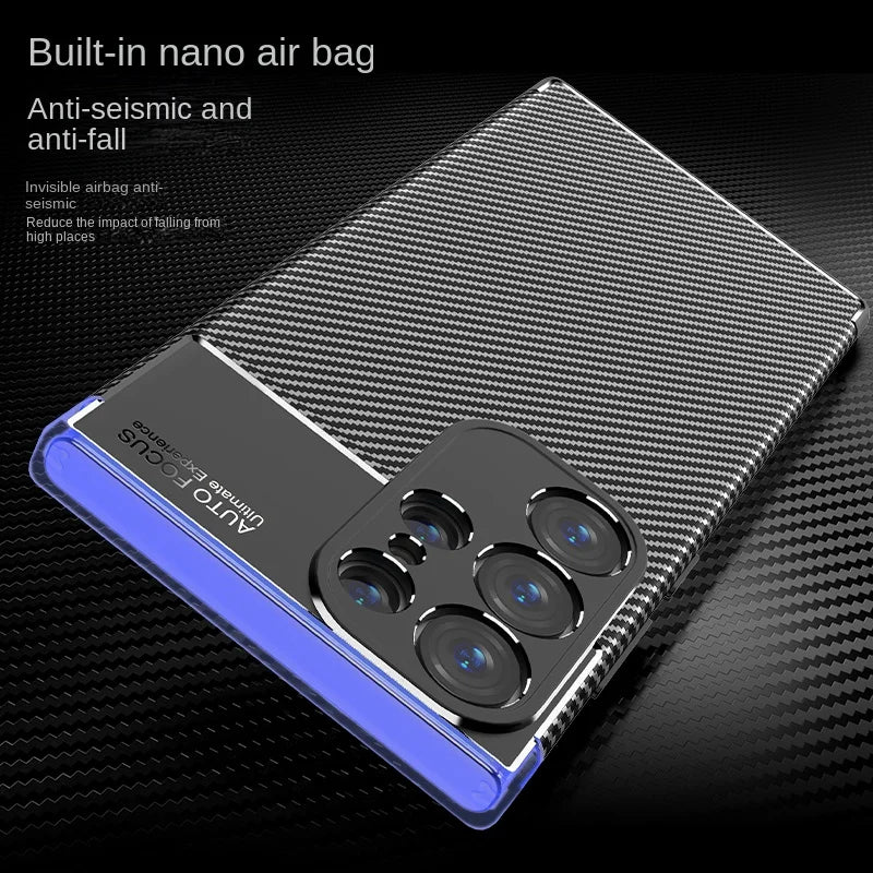 Carbon Fiber Phone Capinha for Samsung Galaxy S