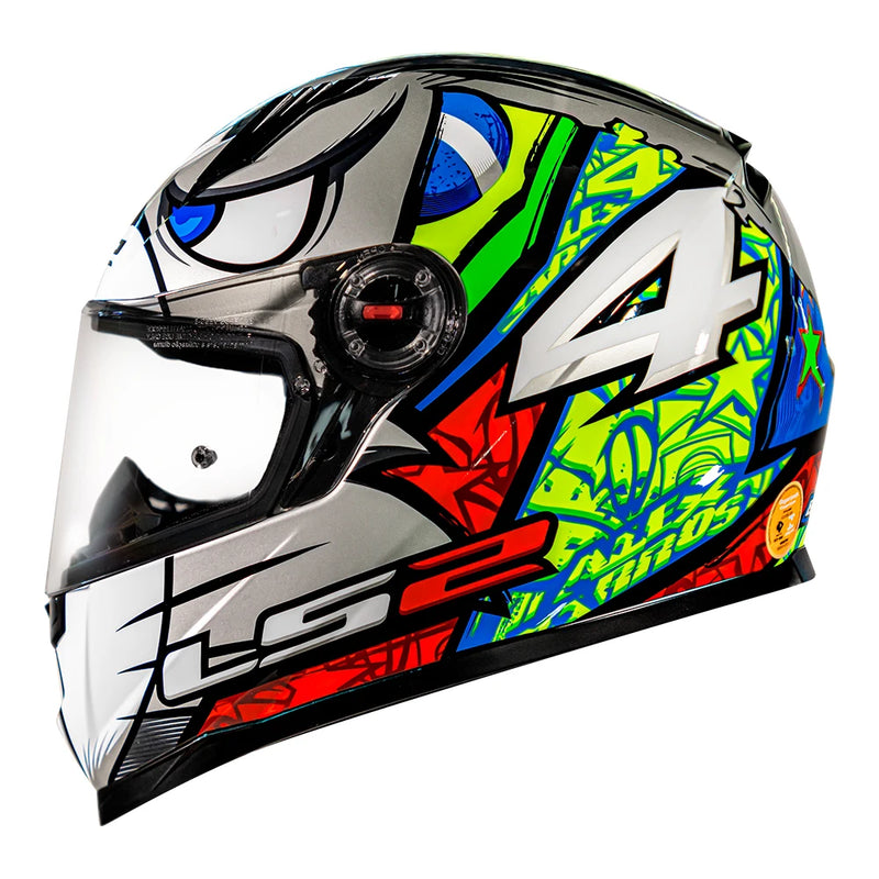 Capacete Ls2 FF358 Alex Barros Cinza.