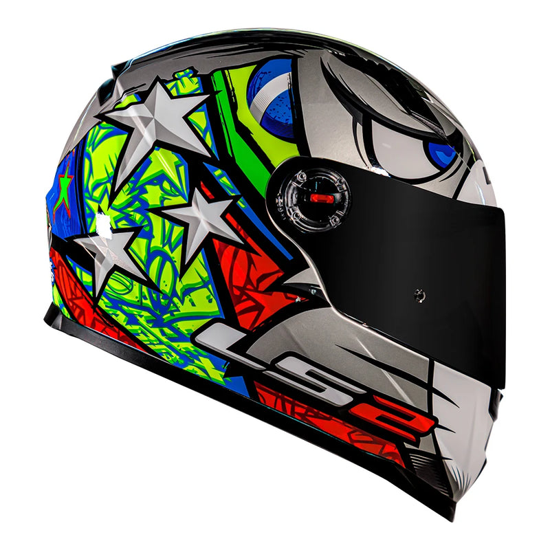 Capacete Ls2 FF358 Alex Barros Cinza.