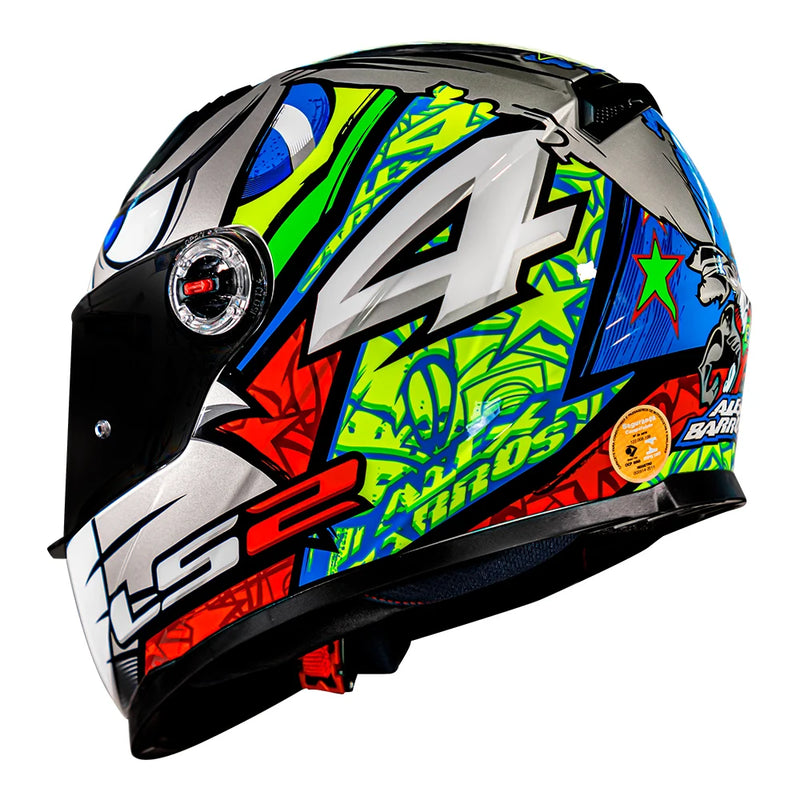 Capacete Ls2 FF358 Alex Barros Cinza.