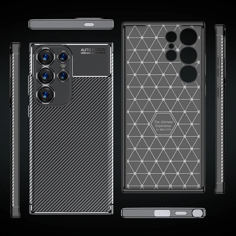 Carbon Fiber Phone Capinha for Samsung Galaxy S