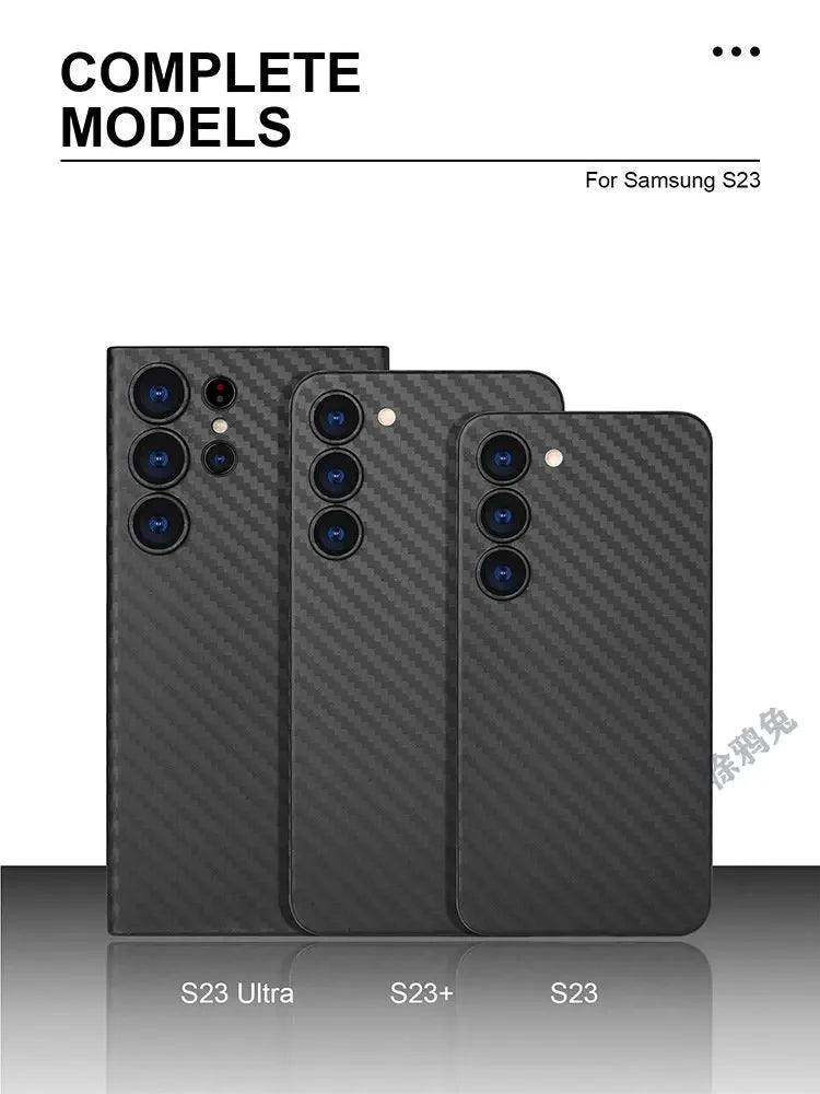 Capa De Fibra De Carbono Para Samsung Galaxy S23 S24 Plus Ultra, 0.35mm, PP