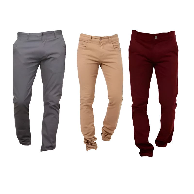 CALÇA SARJA JEANS MASCULINO COM LYCRA CORTE SLIM DIVERSAS CORES/TAMANHOS CINTURA MÉDIA